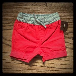 NWOT Tea Collection baby boys red Boardies shorts